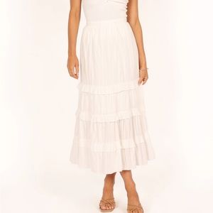 NWT Petal and Pup Sheridan Maxi Skirt Ivory White XL